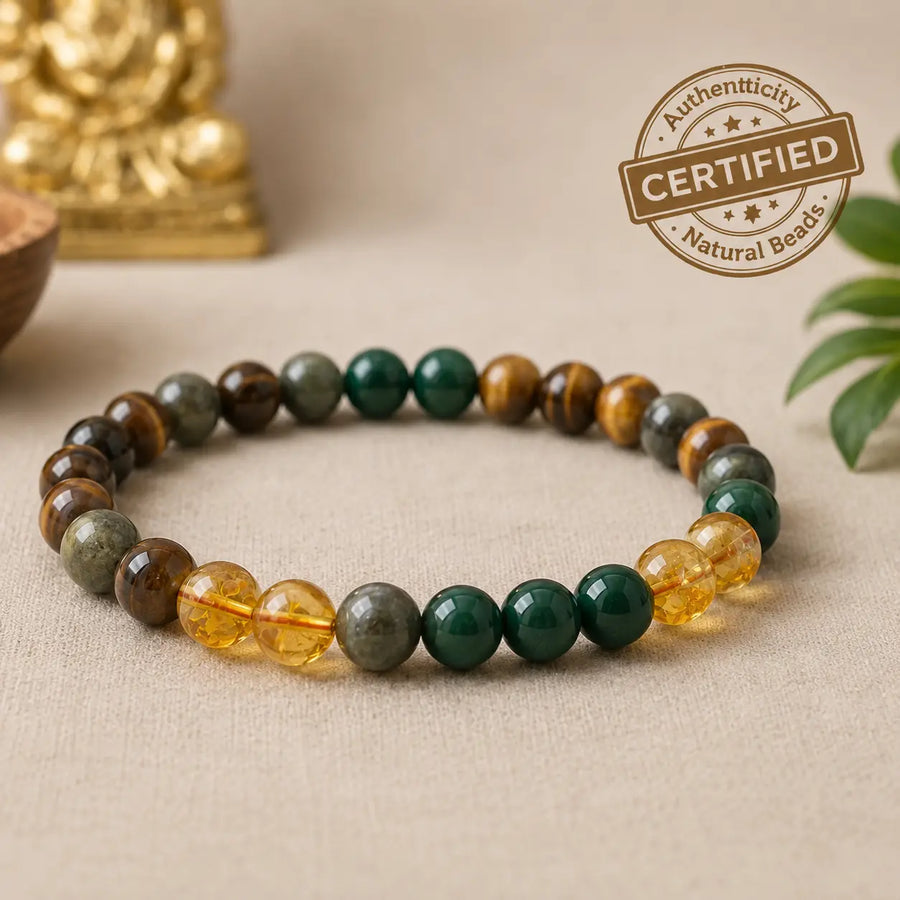 Money Magnate Bracelet | Lab-Certified Multi-Crystal