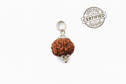 10 Mukhi Rudraksha Locket (Ten Mukhi) – German Silver, Lab Certified