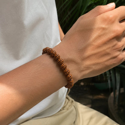 5 Mukhi Rudraksha Bracelet (Five Mukhi / Panch Mukhi) – Peace & Health, Lab Certified