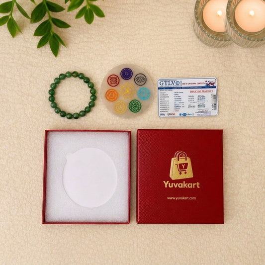 Yuvakart Green Jade Bracelet with Accessories