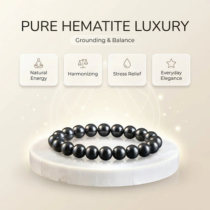 pure hematite luxury bracelet for grounding and bracelet