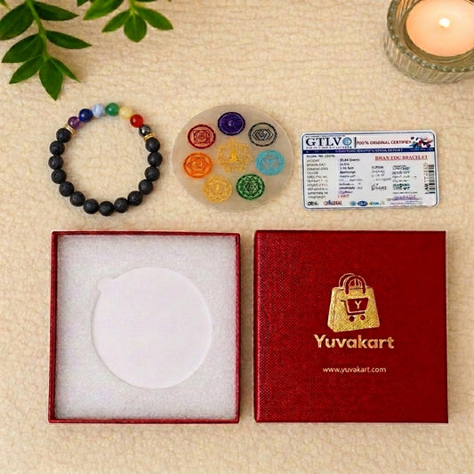 Yuvakart Lava 7 Chakra Bracelet with Accessories