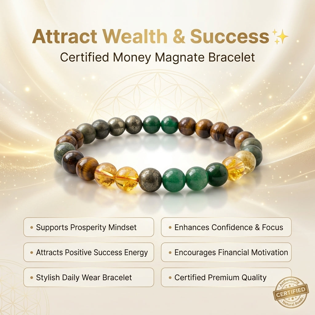 attract wealth and success with certified money magnate bracelet