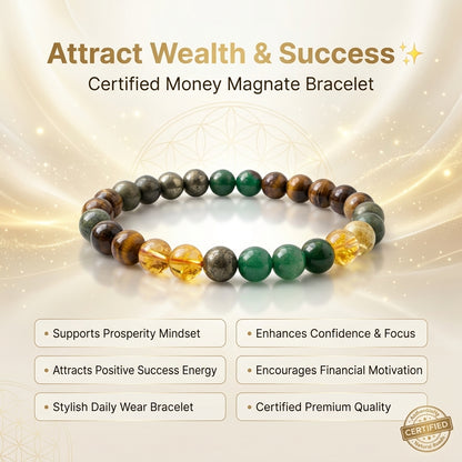 attract wealth and success with certified money magnate bracelet