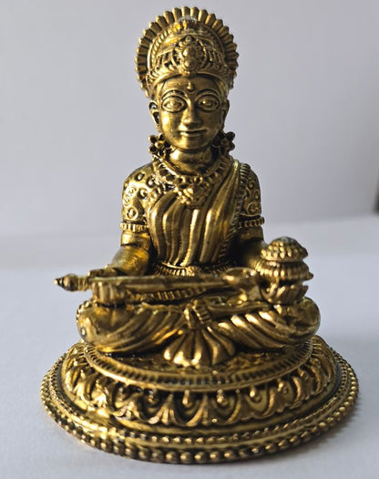 Brass Annapurna Devi Idol – 2.4 Inch (Small) Goddess of Food & Nourishment