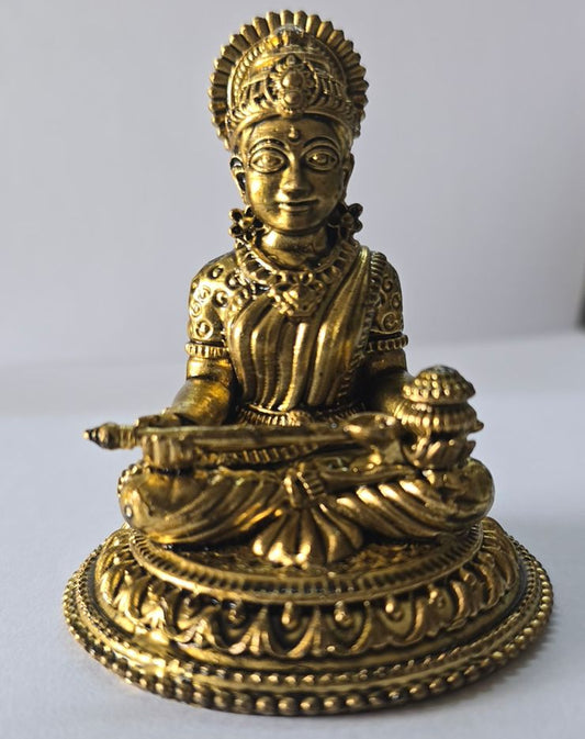 Brass Annapurna Devi Idol – 2.4 Inch Goddess