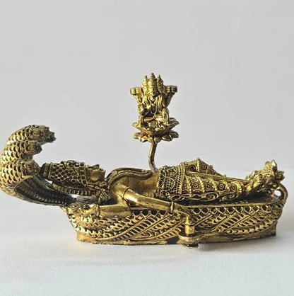Brass Vishwakarma Idol – 2.9 Inch (2.9") Divine Architect Murti for Workshop & Office