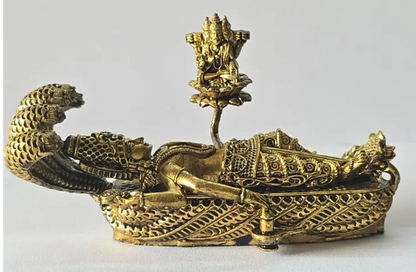 Brass Vishwakarma Idol – 2.9 Inch (2.9") Divine Architect Murti for Workshop & Office