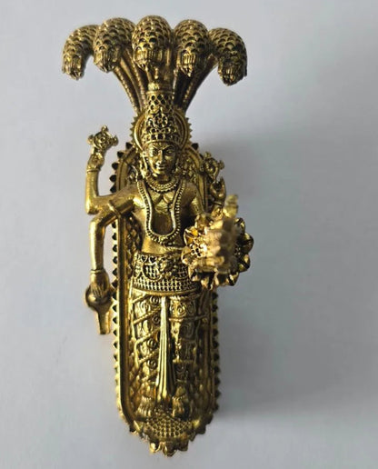 Brass Vishwakarma Idol – 2.9 Inch (2.9") Divine Architect Murti for Workshop & Office