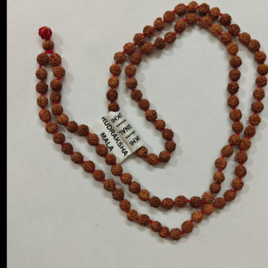 5 Mukhi Rudraksha Mala 108 Beads - Indonesia, Lab Certified