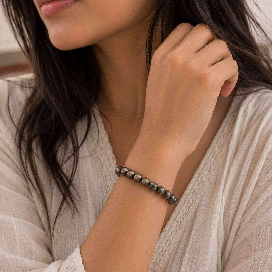 Certified Golden Pyrite Bracelet – Wealth & Protection Set