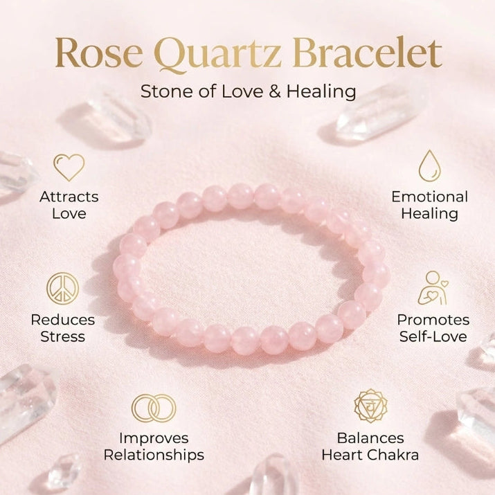 rose quartz bracelet stone of love and healing