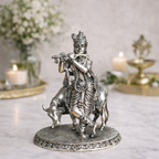 Brass Krishna Kamdhenu Idol - 4.85 Inch
