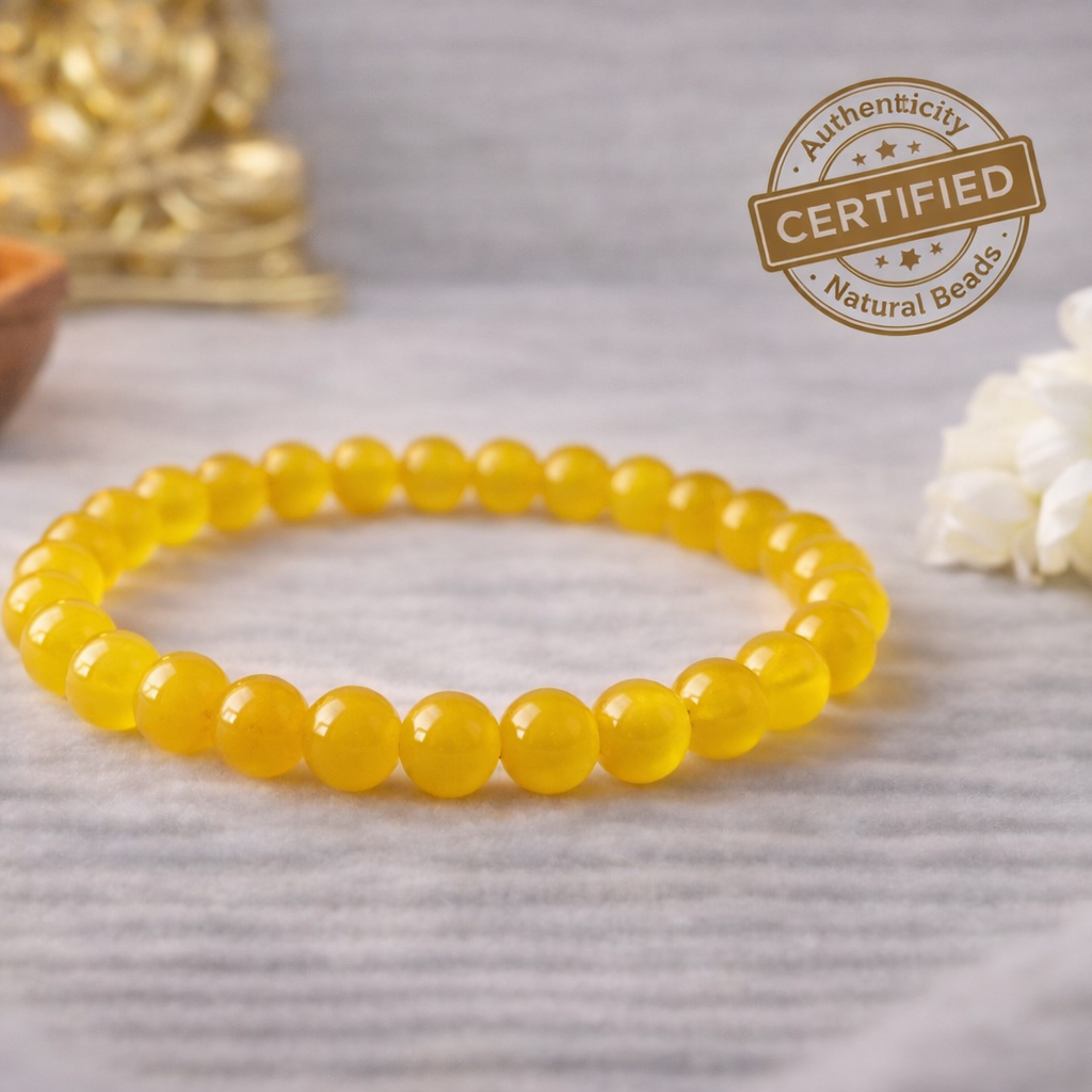 Lab-Certified Citrine Bracelet with Selenite Charging Plate – Success and Abundance Crystal Set