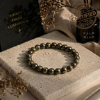 Golden Pyrite Bracelet with Selenite Stone - Lab Certified