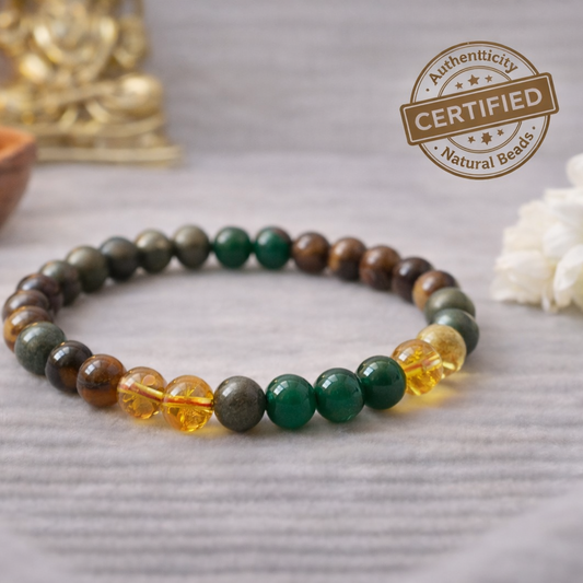 Certified Money Magnate Bracelet with Selenite Charging Plate – Ultimate Wealth Set Yuvakart
