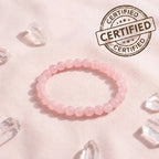 Natural Rose Quartz Bracelet | Lab-Certified