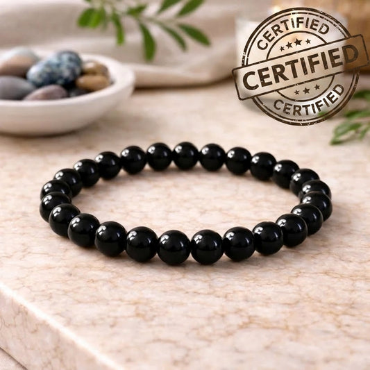 Yuvakart Lab-Certified Sulemani Akik Bracelet with Selenite Charging Plate – Protection and Grounding Set